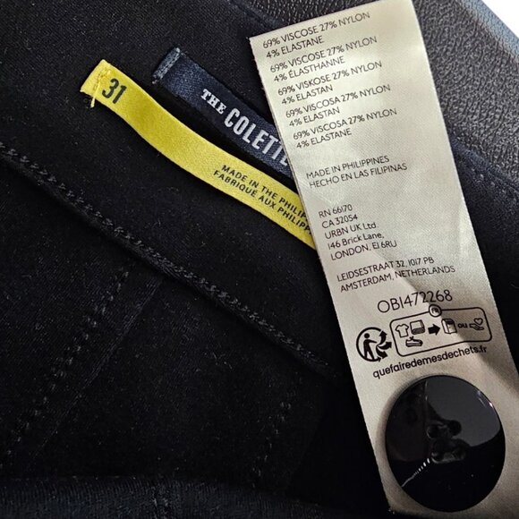 Anthropologie Maeve The Colette Pants, Cropped, Black, High Rise, Stretch, Sz 31 - Picture 4 of 8